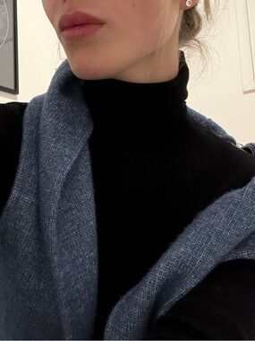 Black sheer turtleneck